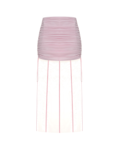 Спідниця з драпіруванням із сітки