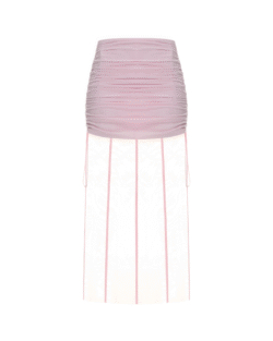 Спідниця з драпіруванням із сітки