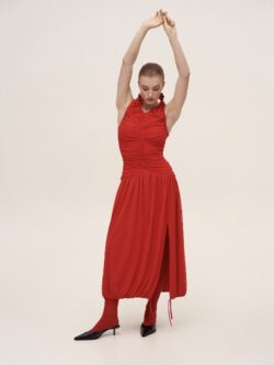 Сукня з драпіруванням із сітки 2