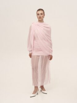 Спідниця з драпіруванням із сітки 2