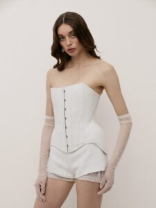 Скульптурний корсет з фактурної бавовни 2