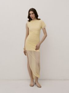 Сукня драпірована зі шлейфом 2